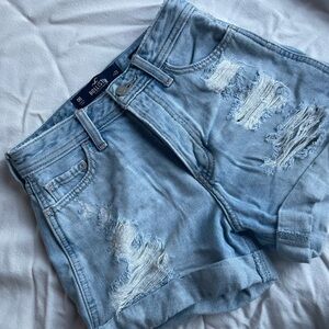 Hollister Ripped Jean Shorts Size 00